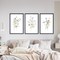 Summer Colorful Floral Wildflower Wall Art Decor, 16x11 Inch Rustic Watercolor Botanical Flower with Wood Frame, Modern Home Living Room Abstract Plant Wall Hanging Set of 3 (Black)